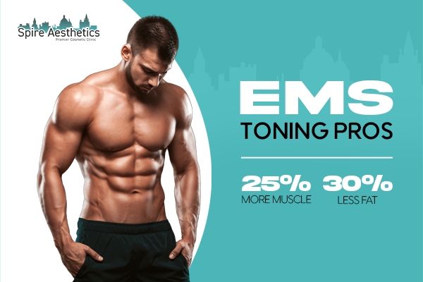 image of man with benefits of EMS toning pros treatment to help combat weight gain Newcastle under Lyme
