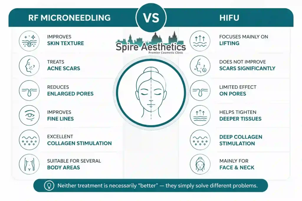 RF Microneedling vs HIFU: Which Treatment Gives Better Results Newcastle under Lyme?